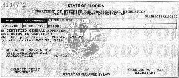 Certified General Appraiser