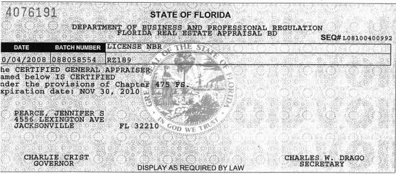 Certified General Appraiser